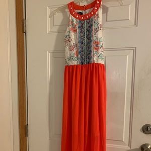 iZ Byer Girl Coral Sleeveless Maxi Dress